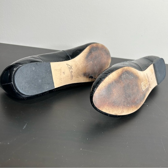 B Martin Patent Leather Ballet Flats with Perforated Detail Black Size… - Picture 3 of 10